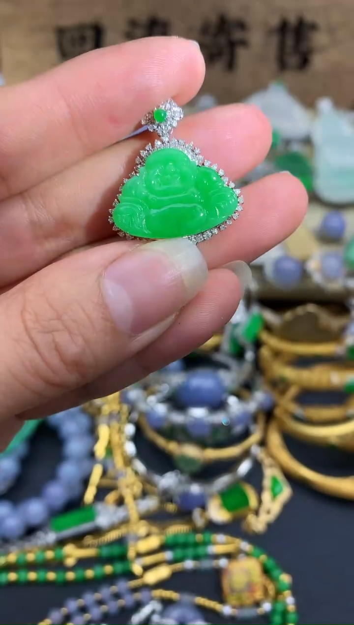 【闪购商品】翡翠颈饰18K金镶嵌583-中国好珍宝