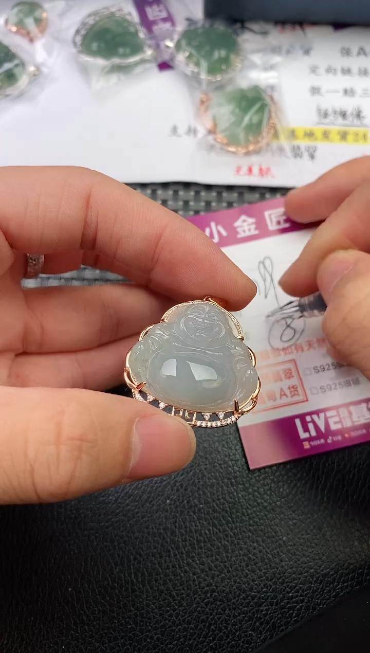翡翠银S925镶嵌颈饰·