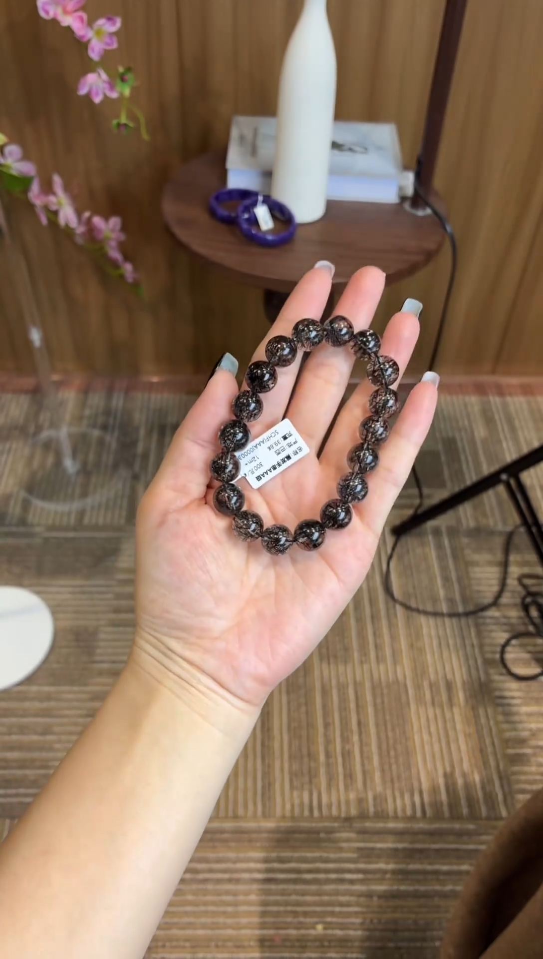 未镶嵌手串发晶殿堂级别黑发手串12m+