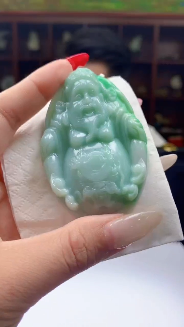 【闪购商品】定制翡翠未镶嵌1088lj-毛货挂件54