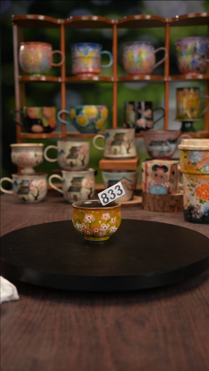 景德镇釉下手绘陶瓷紫砂茶杯