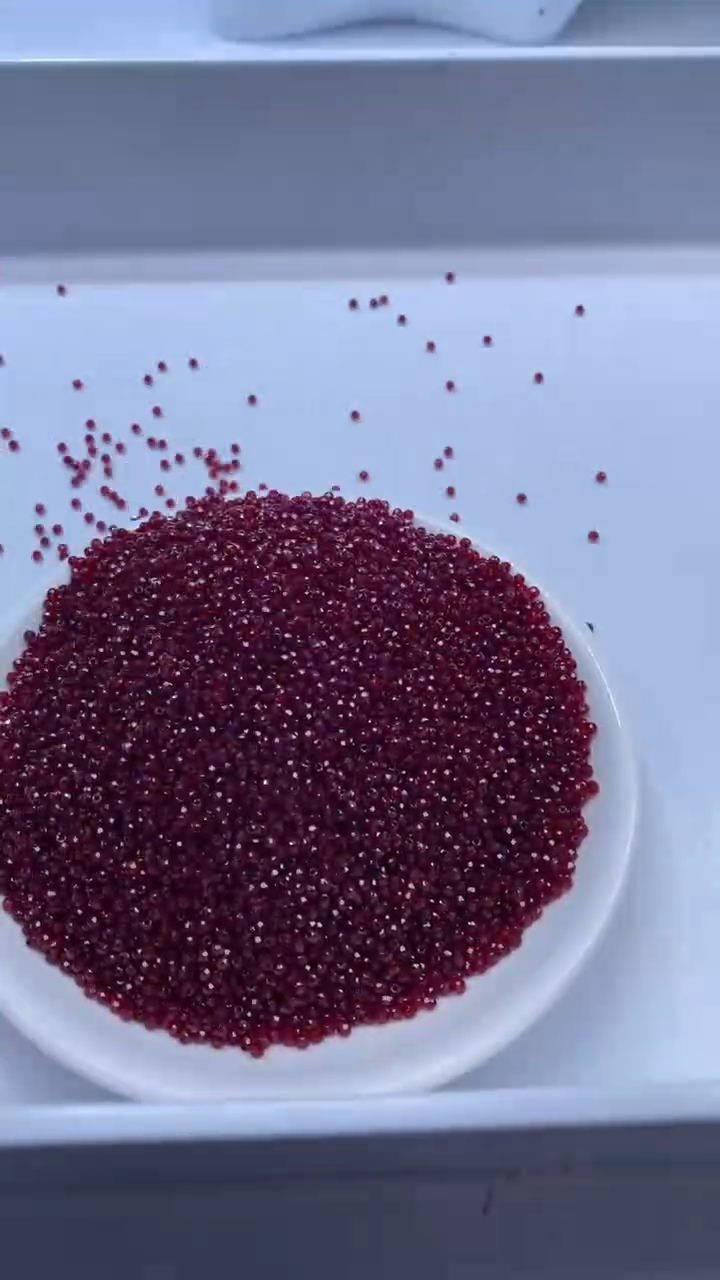 颈饰未镶嵌水晶W2231-深红色碧玺2mm*80颗