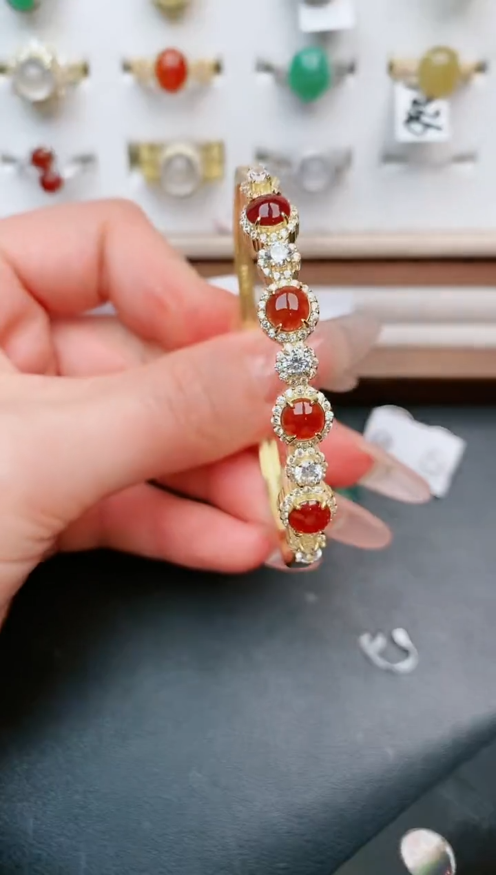 【闪购商品】翡翠戒指银S925镶嵌....