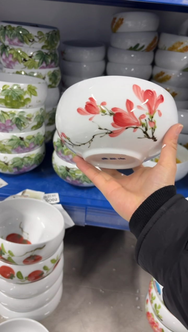 景德镇高温陶瓷食品级手绘釉中彩-大窝窝碗