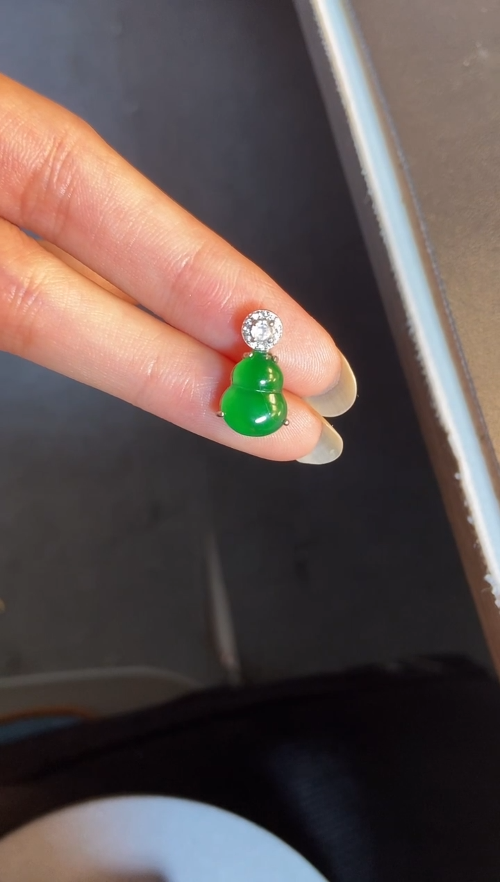 吊坠(不含链)银S925镶嵌翡翠1