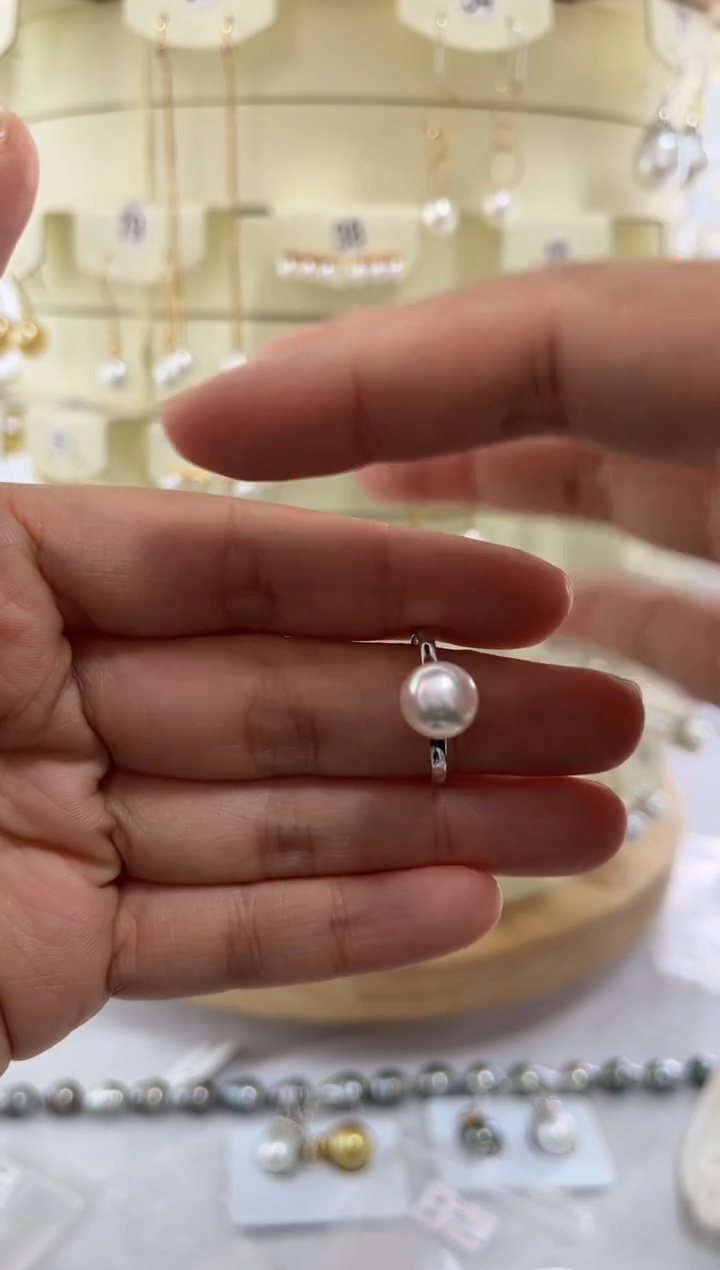 【闪购商品】海水珍珠戒指银S925镶嵌1