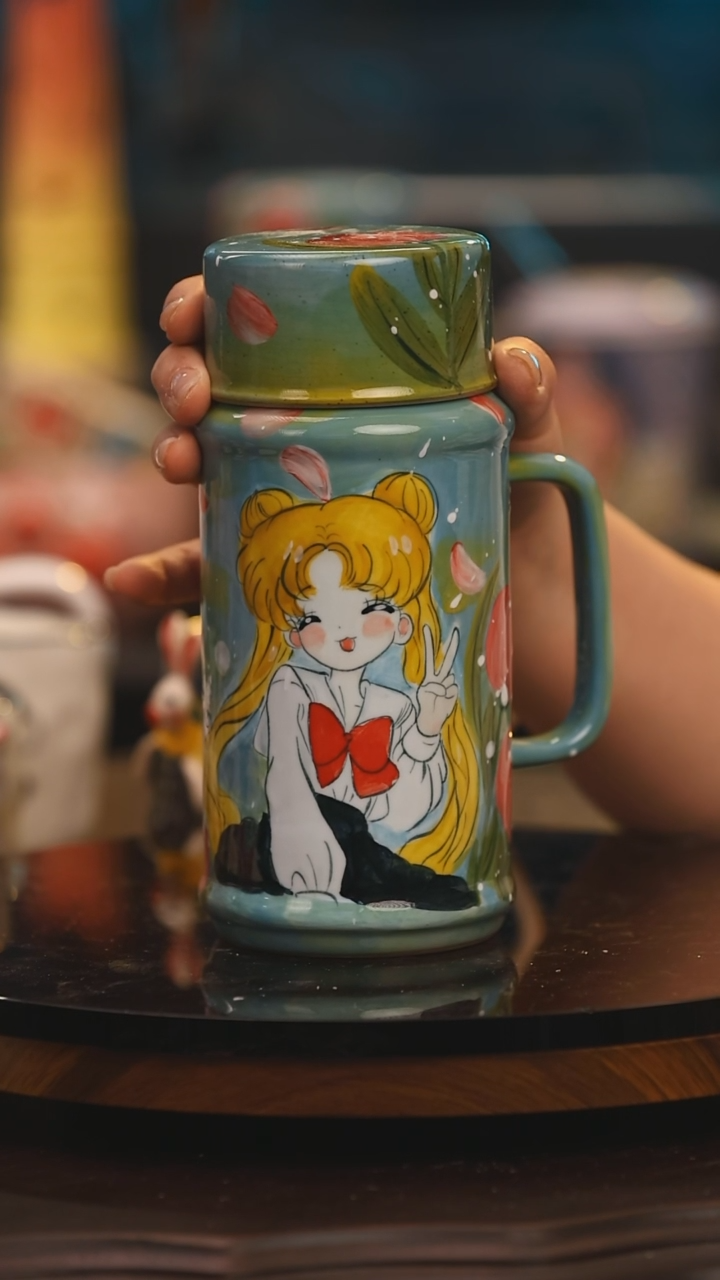 【闪购商品】杯子景德镇设计师釉下彩绘陶瓷