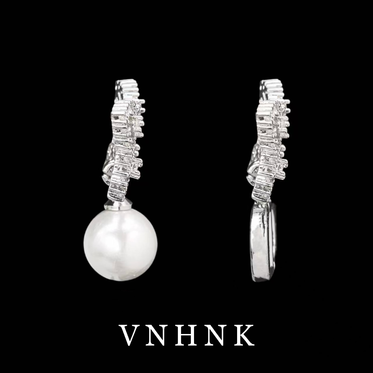 铜合金合成锆石耳饰 美可儿     R84     银色(10mm)百搭小众耳环