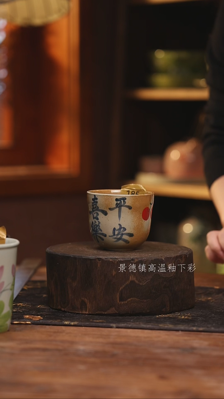 陶瓷景德镇高温釉下手绘陶瓷@L185@