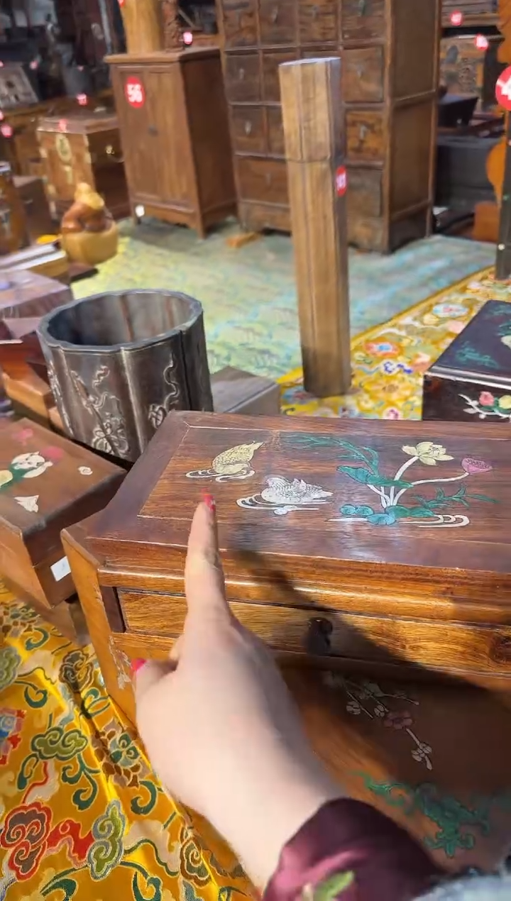 【闪购商品】木木艺鸳鸯戏水一抽屉盒158.88