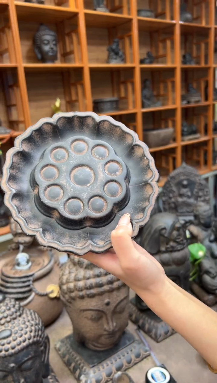 陶土【火山泥】莲蓬壶承