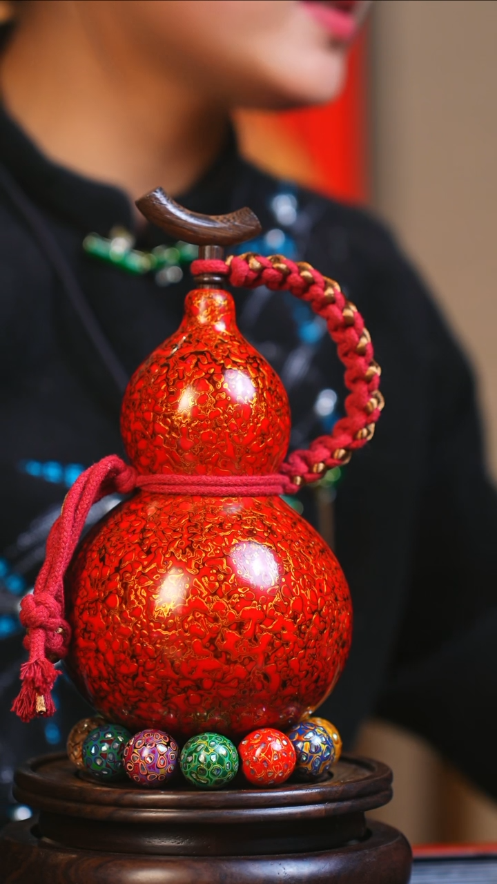 【闪购商品】JS128大师姐臻选非遗大漆酒葫芦