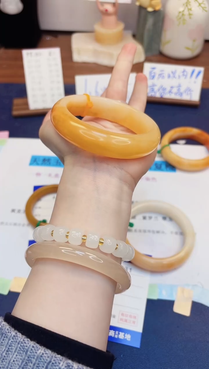 【闪购商品】石英质玉手镯未镶嵌431-财气镯-圈口64