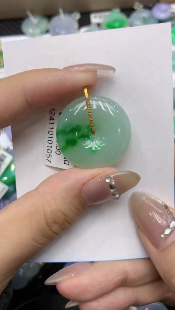 【闪购商品】翡翠颈饰18K金镶嵌222222222