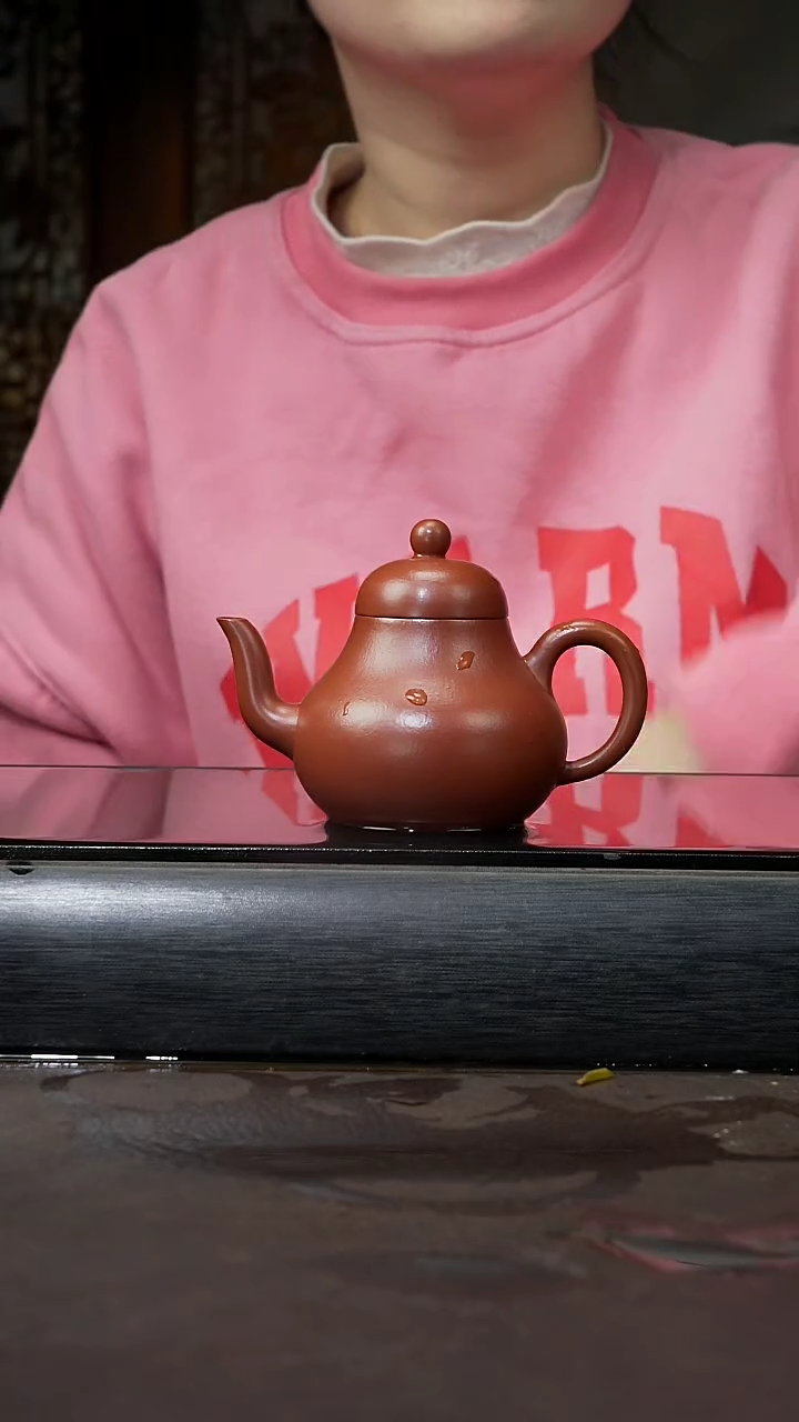 【闪购商品】紫砂茶壶赵庄朱泥 思婷130cc 008