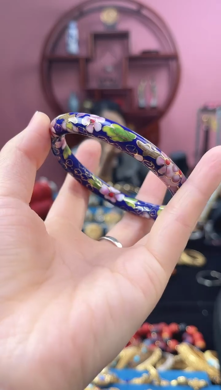 非遗 景泰蓝 公主镯 宝蓝 59 