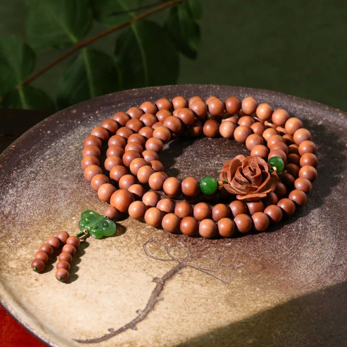 非金属木质手链 【意婵】《山花漫》6mm108（低密度）老山檀手串-912530