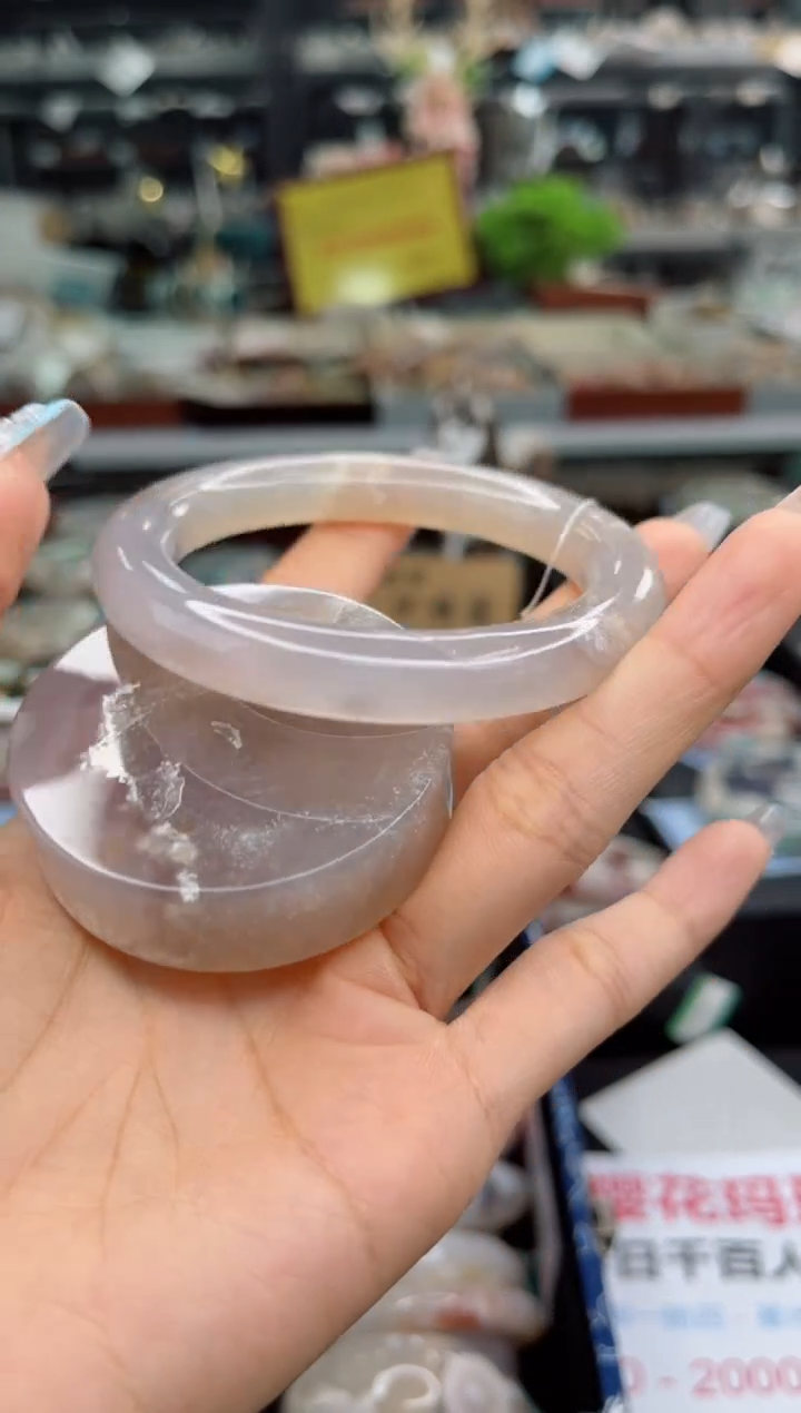 【闪购商品】石英质玉手镯未镶嵌57圈口（赠品镯心）1039166