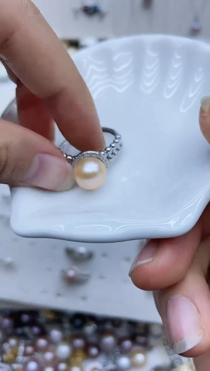 未镶嵌戒指淡水珍珠戒指多样性发其一