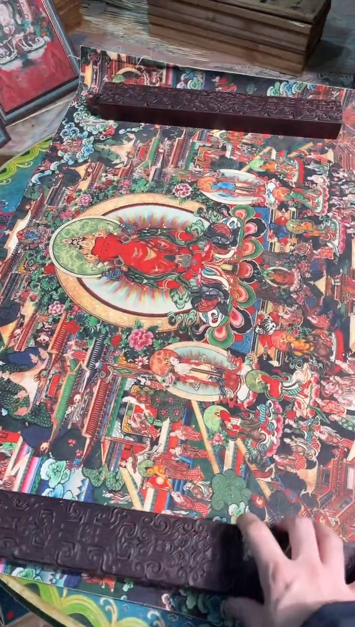 卷轴画卷轴画天天的唐卡tk16