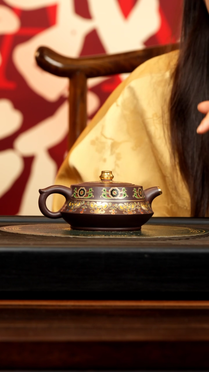 【闪购商品】紫砂茶壶GJY 紫泥 柱础 