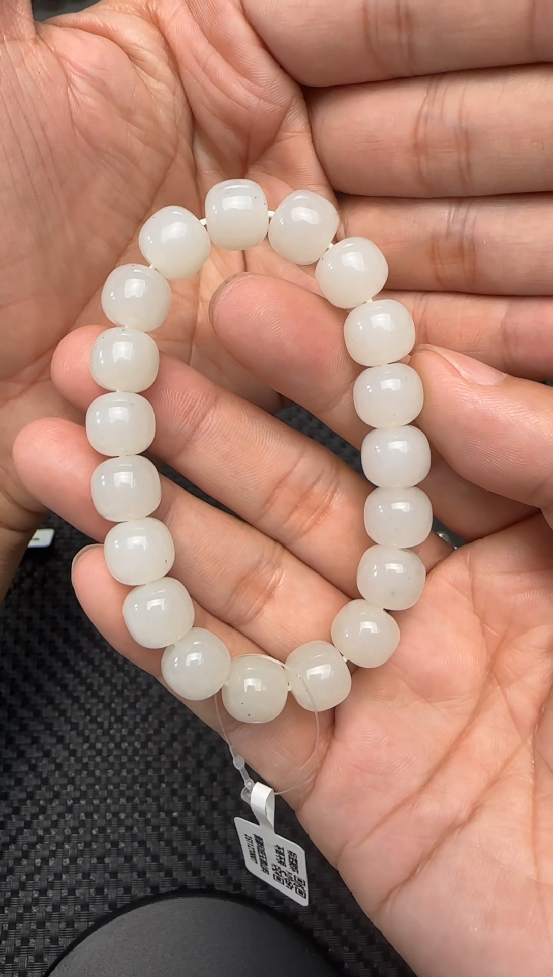 未镶嵌手串和田玉黑山料手串卡10x11