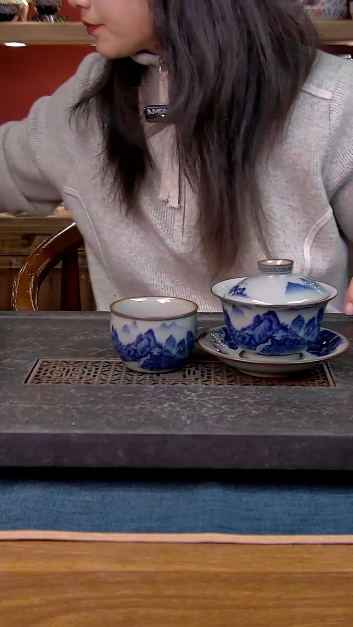 简装家用款2件套 老陶泥开片纹陶瓷茶具