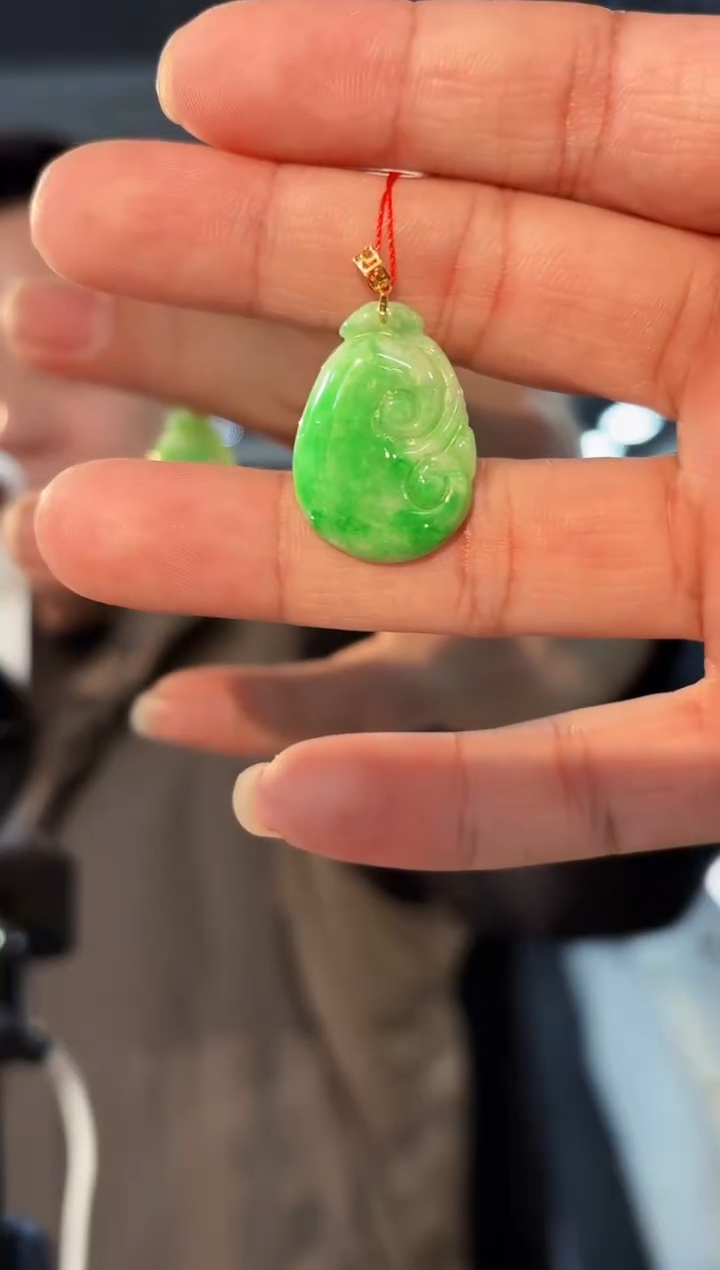 【闪购商品】翡翠颈饰18K金镶嵌缅料A货/支持复检/一件