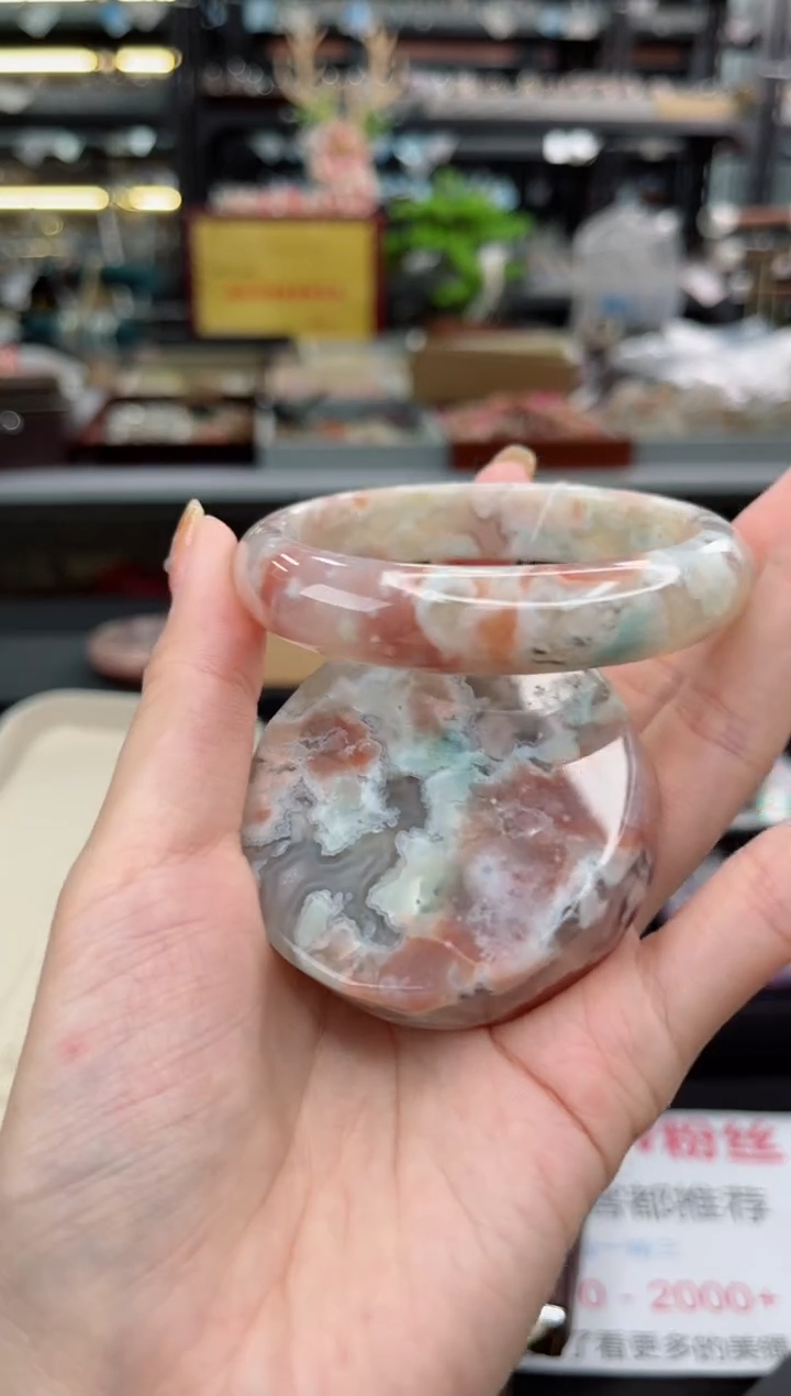 【闪购商品】石英质玉手镯未镶嵌58圈口（赠品镯心）S9875