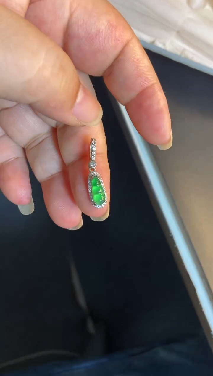 吊坠(不含链)银S925镶嵌翡翠1