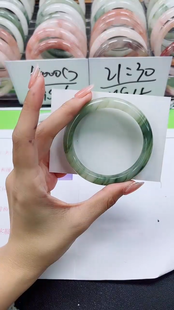 【闪购商品】石英质玉手镯合金A221-55/56