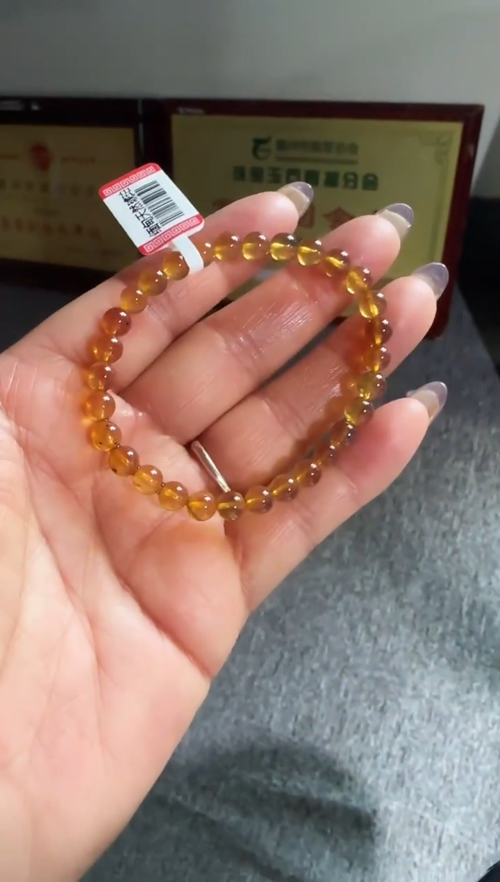 手串琥珀未镶嵌#1缅甸琥珀金珀手串5mm