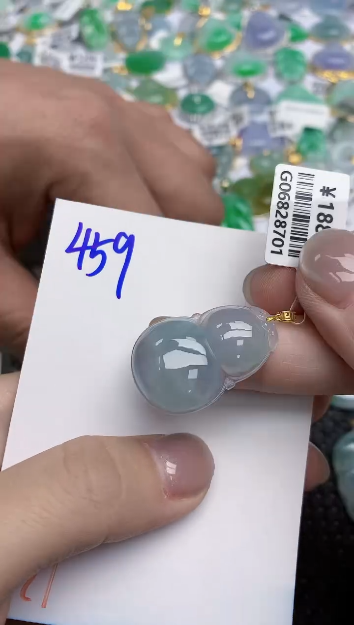【闪购商品】翡翠颈饰18K金镶嵌天然翡翠A货
