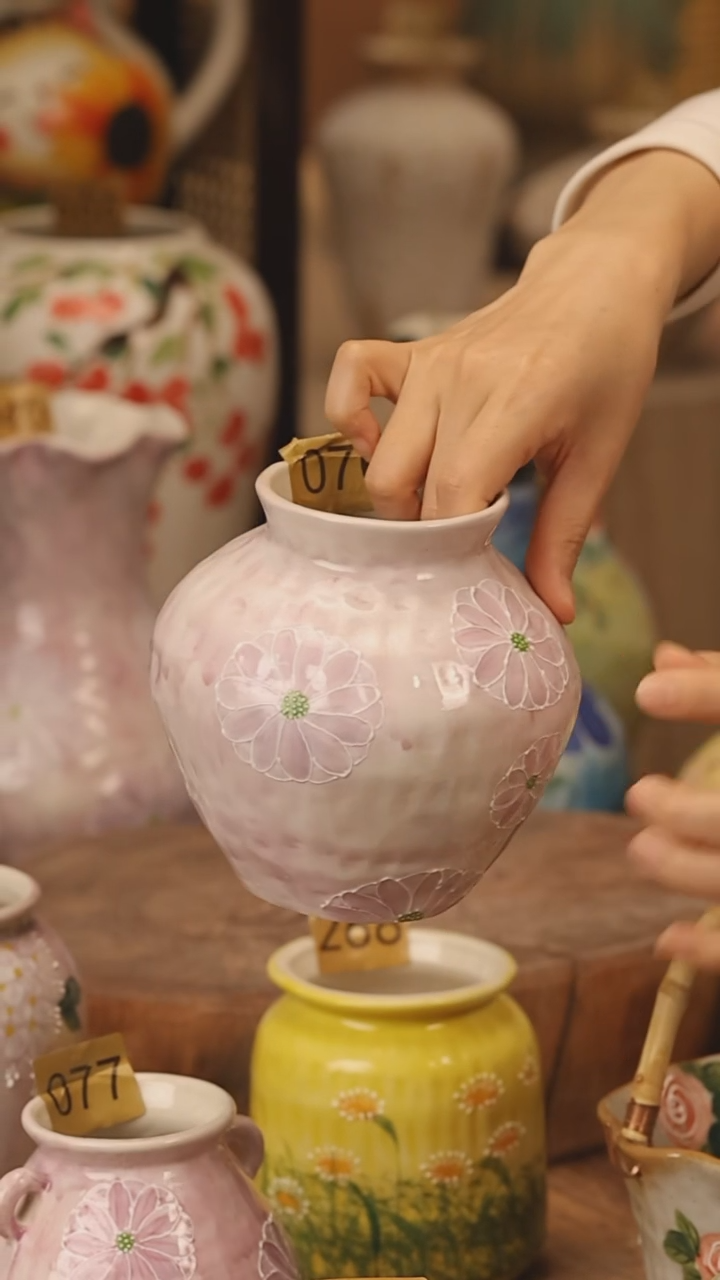 陶瓷景德镇设计师手作花器摆件侘寂风@M076@