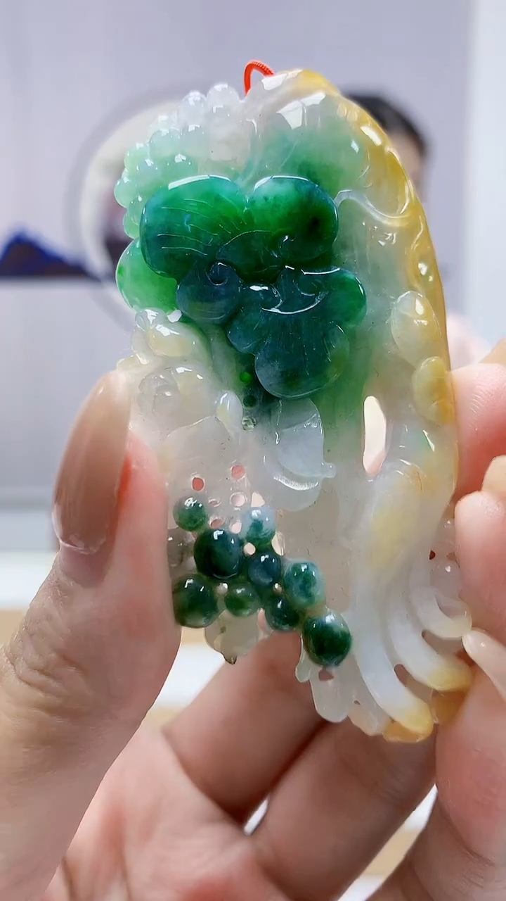 未镶嵌定制翡翠4812MM-毛货挂件179