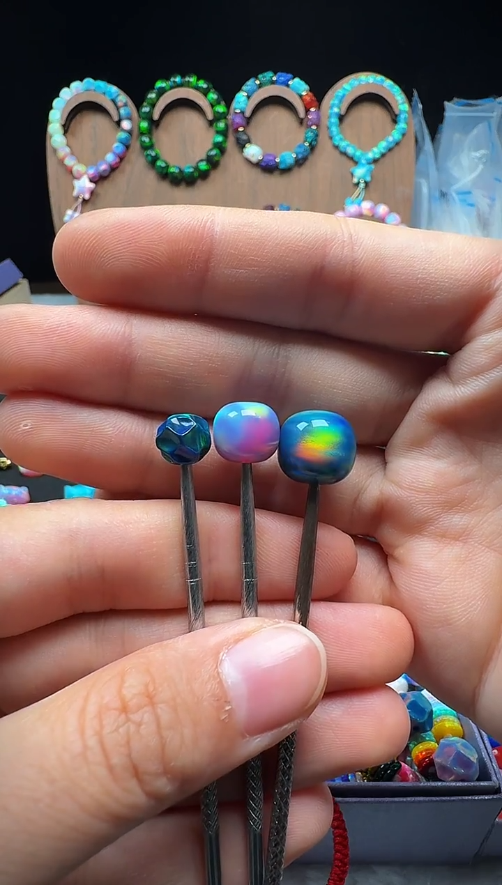 裸石合成欧泊8mm无相10mm老型12mm老型各一颗