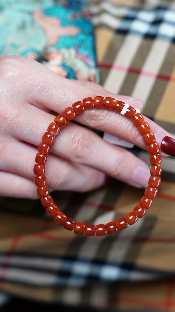 【闪购商品】南红玛瑙手串未镶嵌火焰@@SCHY单-5.5m直切手工