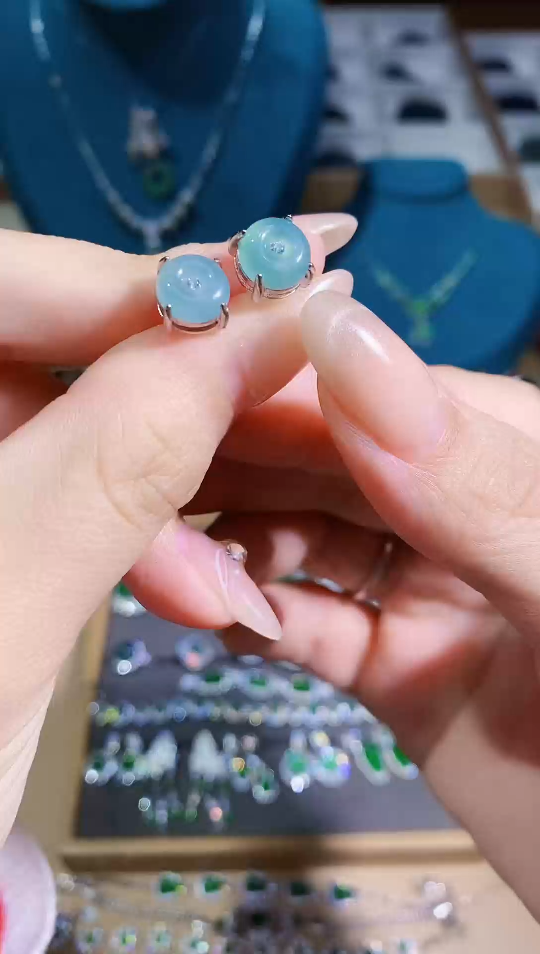 【闪购商品】翡翠耳饰未镶嵌多样性发其一【8】