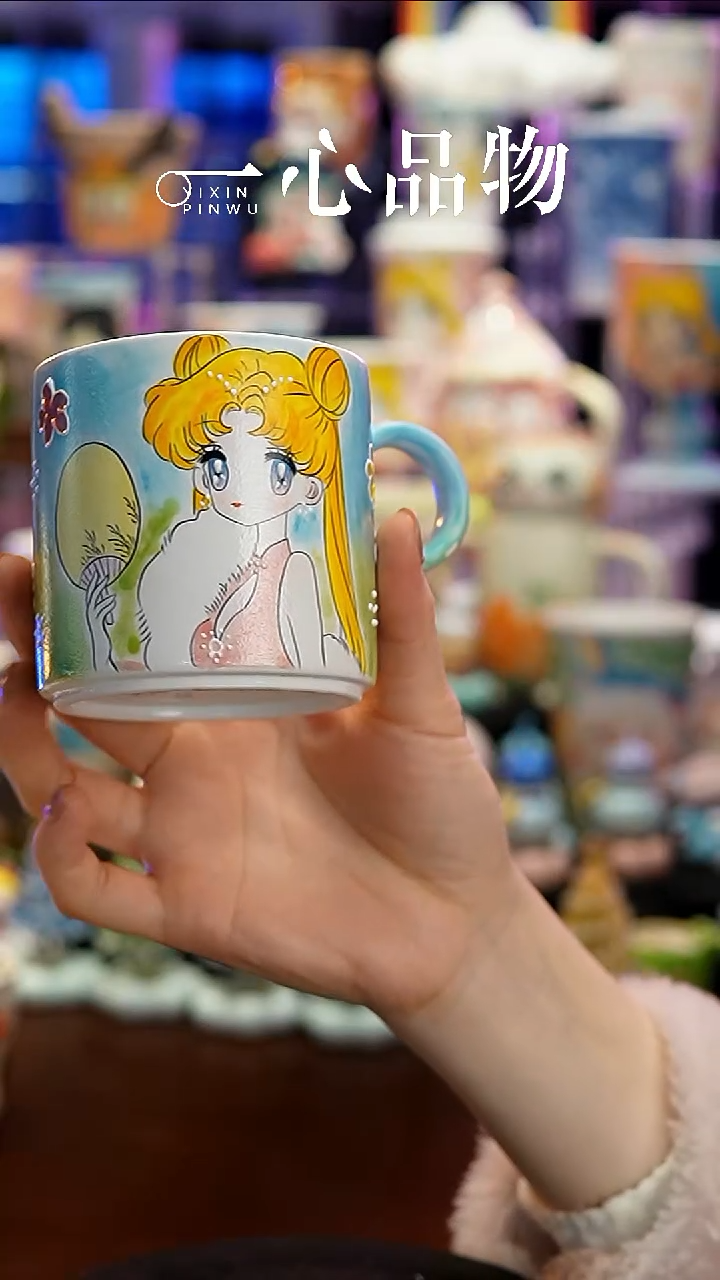 杯子瓷S178景德镇手工手绘杯子摆件