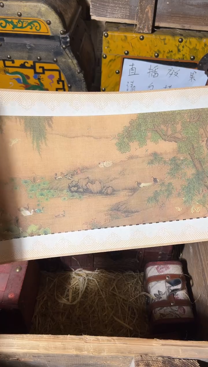 《百鸟朝凤》清.沈铨 【精品微喷复刻】客厅手卷书房装饰画 P0100
