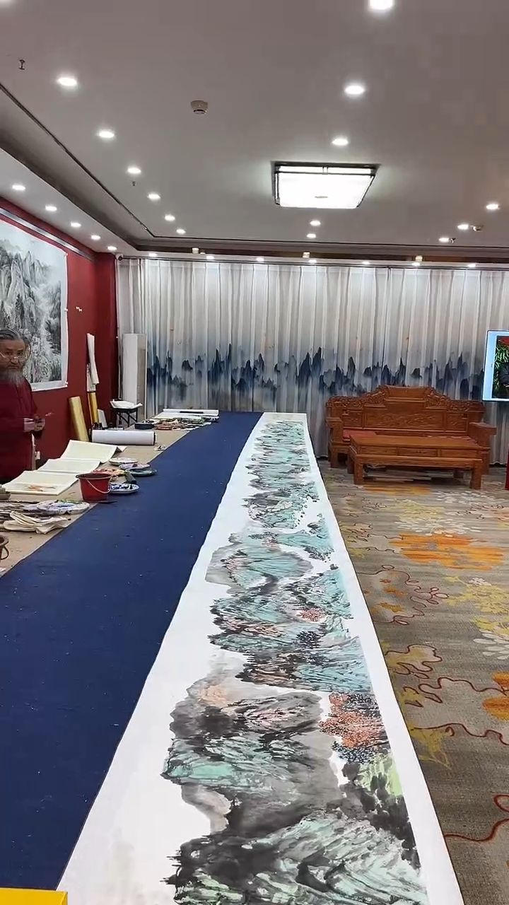 书法田双乐国画长卷