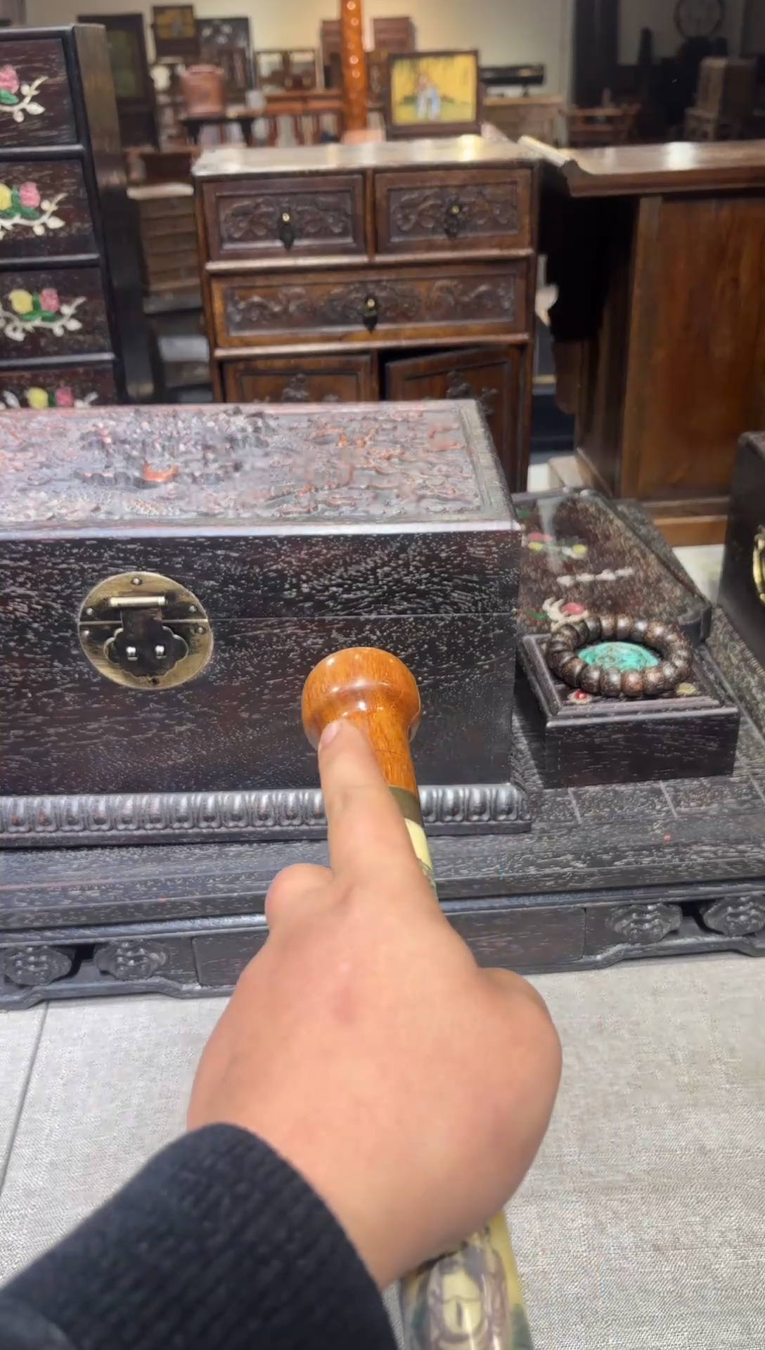 木自*人黄花梨长拐杖