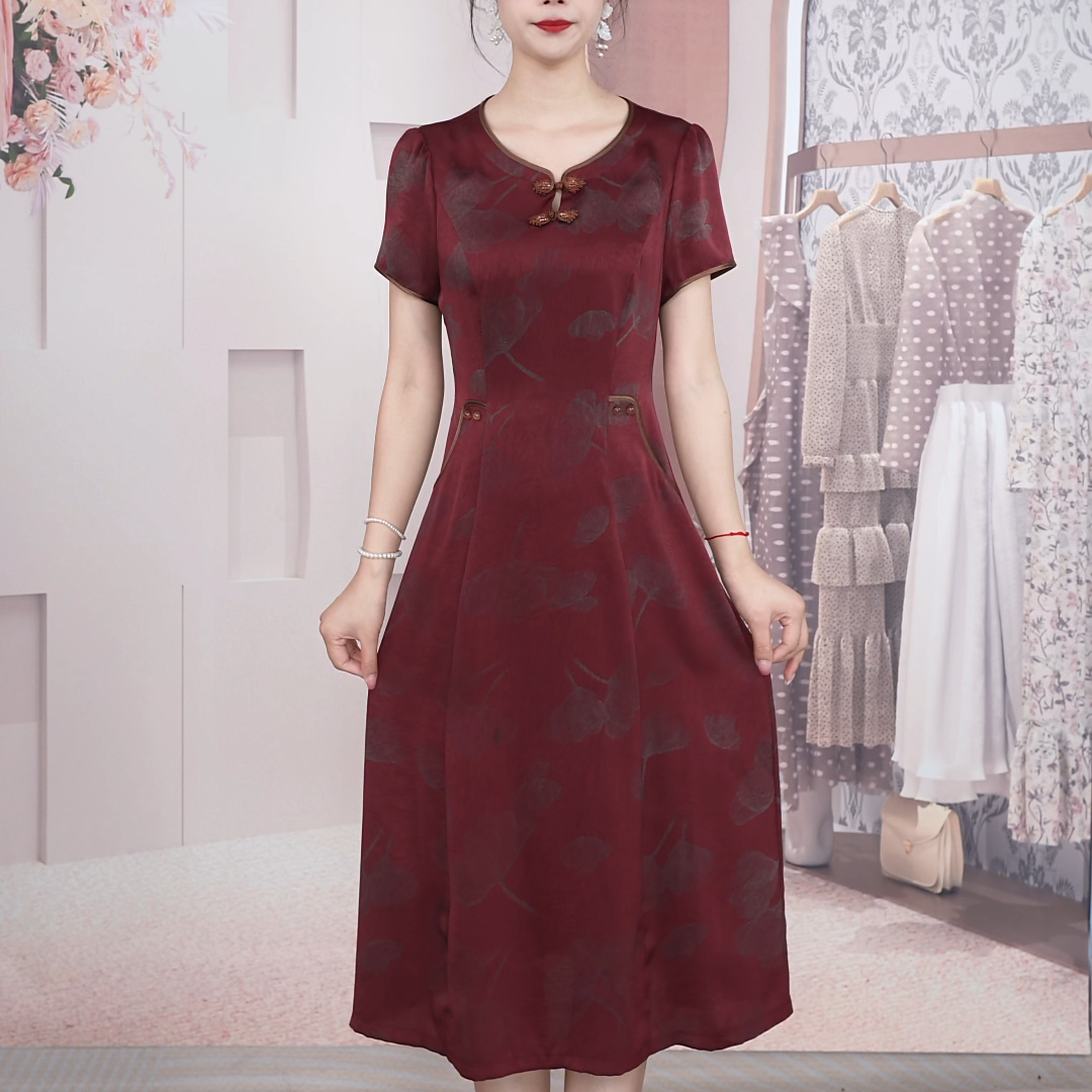 [143]2025夏季新款气质修身百搭显瘦洋气减龄时尚连衣裙