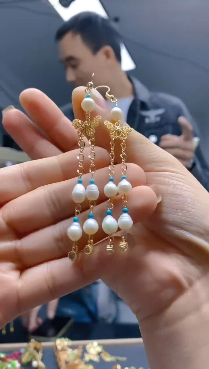 【闪购商品】淡水珍珠耳饰合金0215珍珠饰品