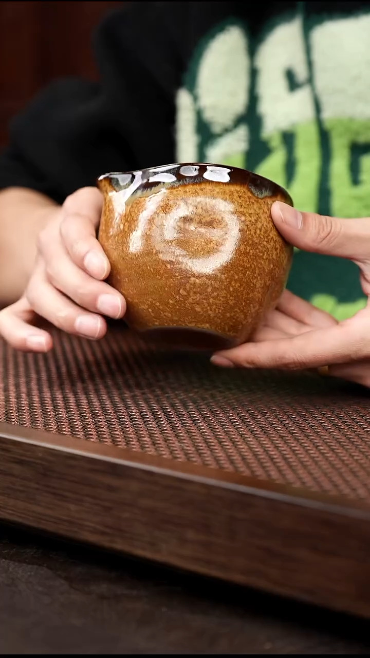 茶杯紫砂均陶拇指公道