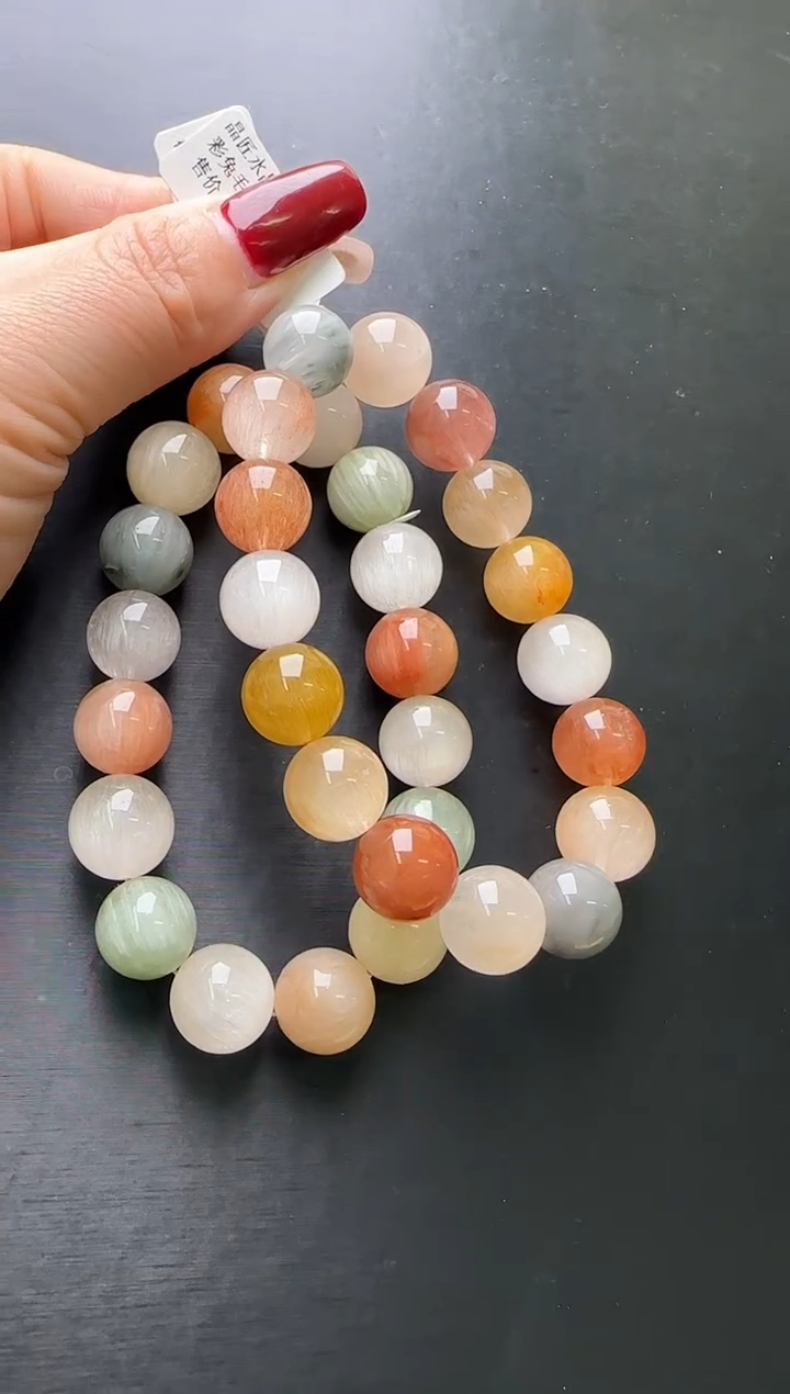 【闪购商品】水晶手串未镶嵌彩兔毛手串13m+多样性发一X26811