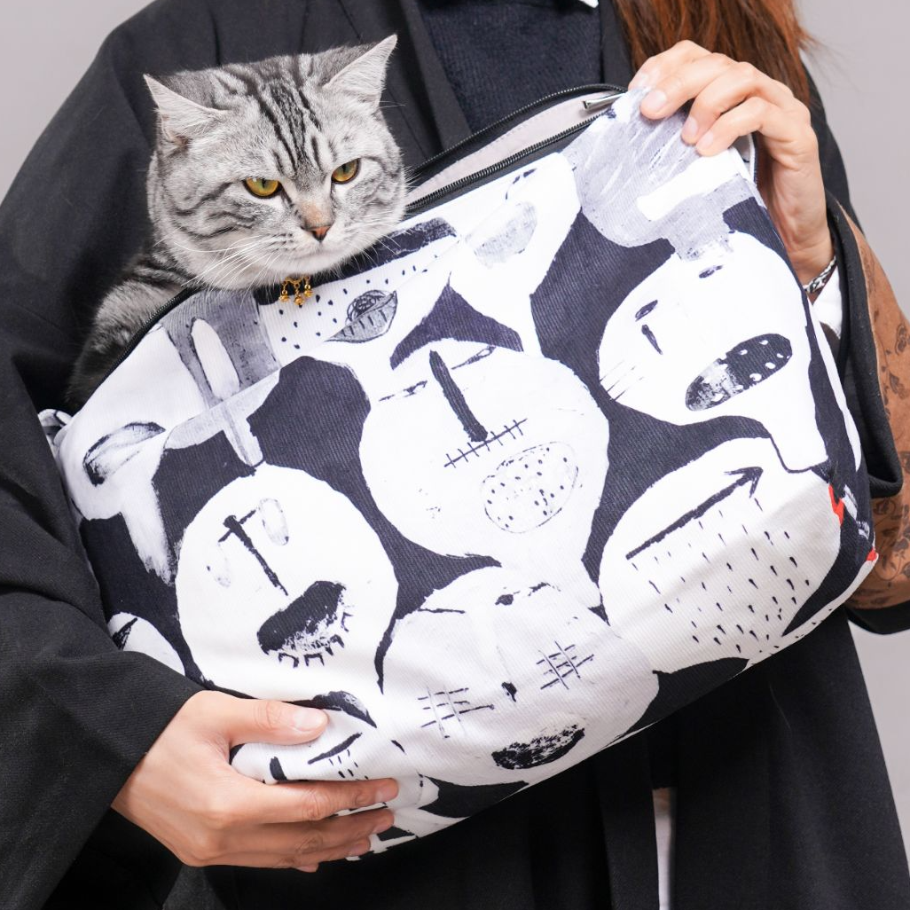 无则艺【宽肩带】黑百相这家的布包很艺术大包时尚休闲小众潮流