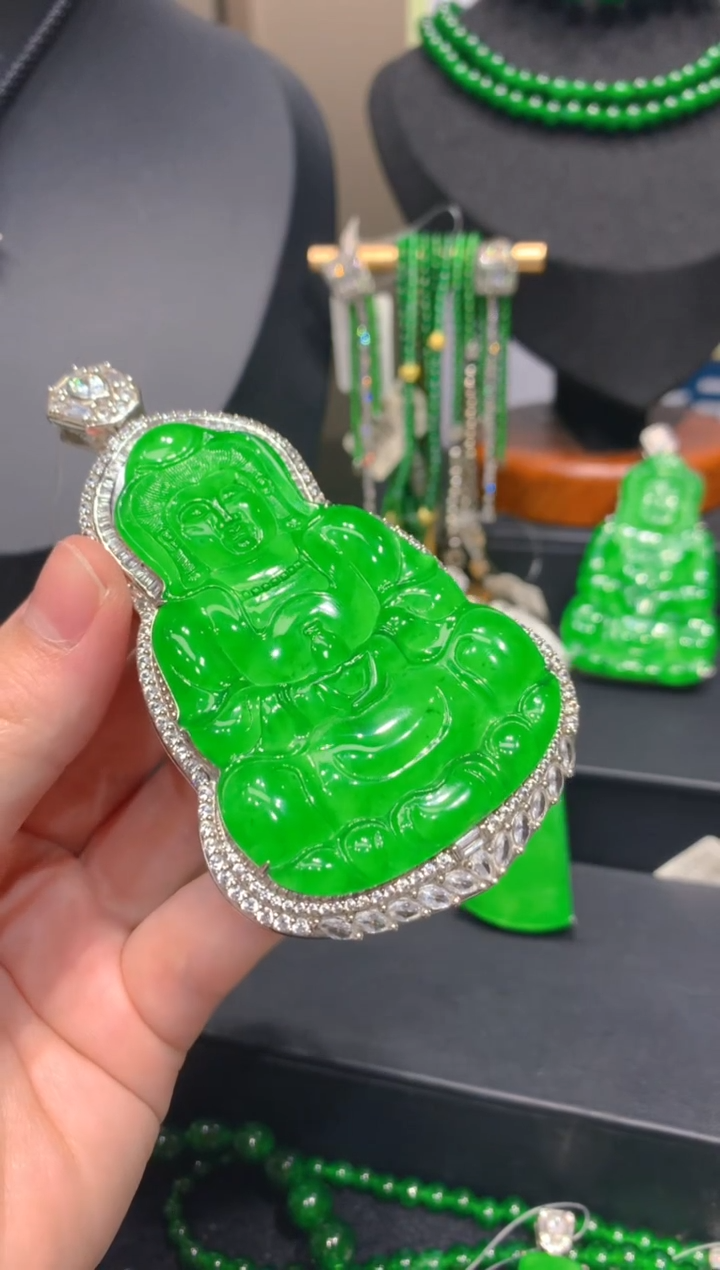 颈饰银S925镶嵌翡翠46一季