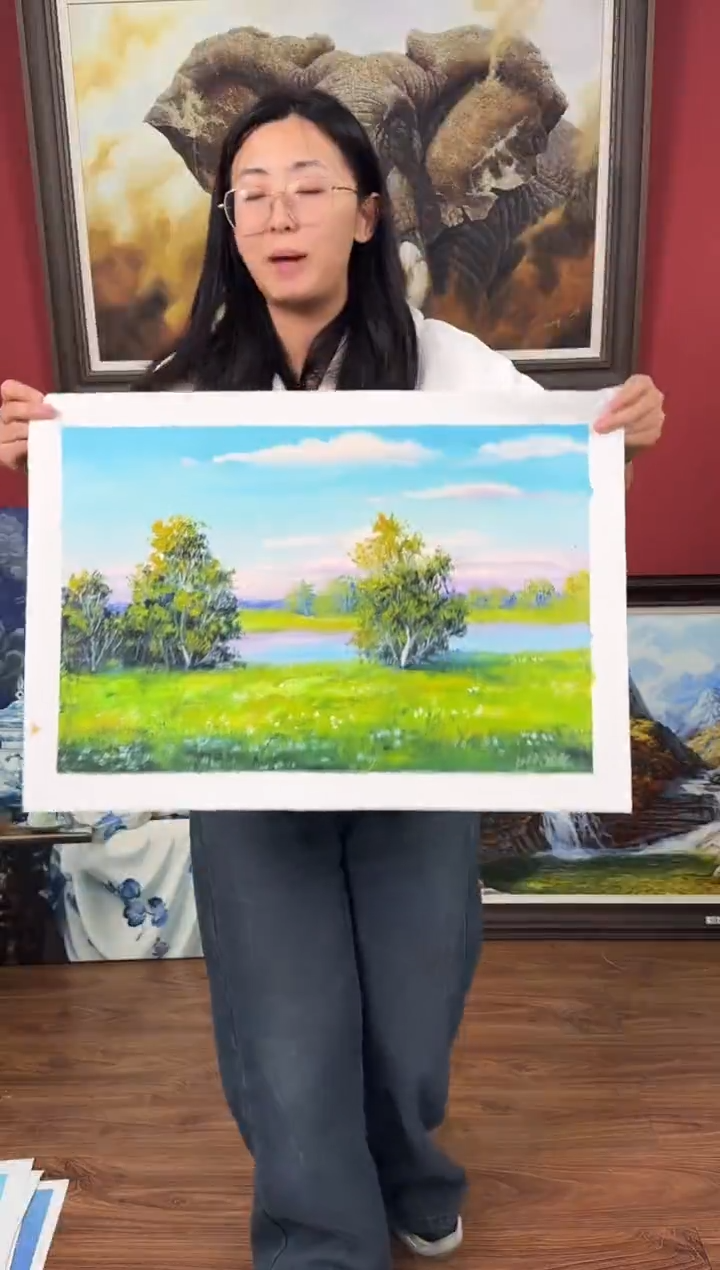 油画【82号】约53*35cm丨朝鲜原创纯手绘孤品油画丨顺丰包邮 