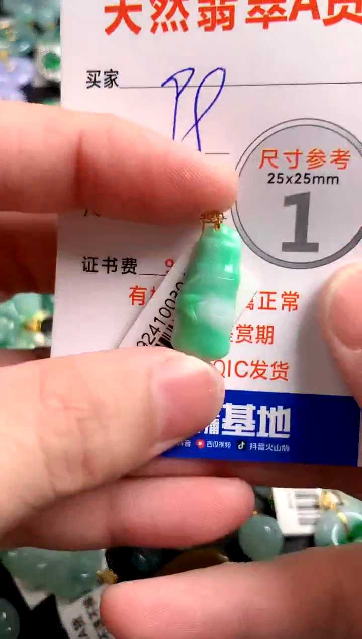 【闪购商品】翡翠颈饰18K金镶嵌13003012